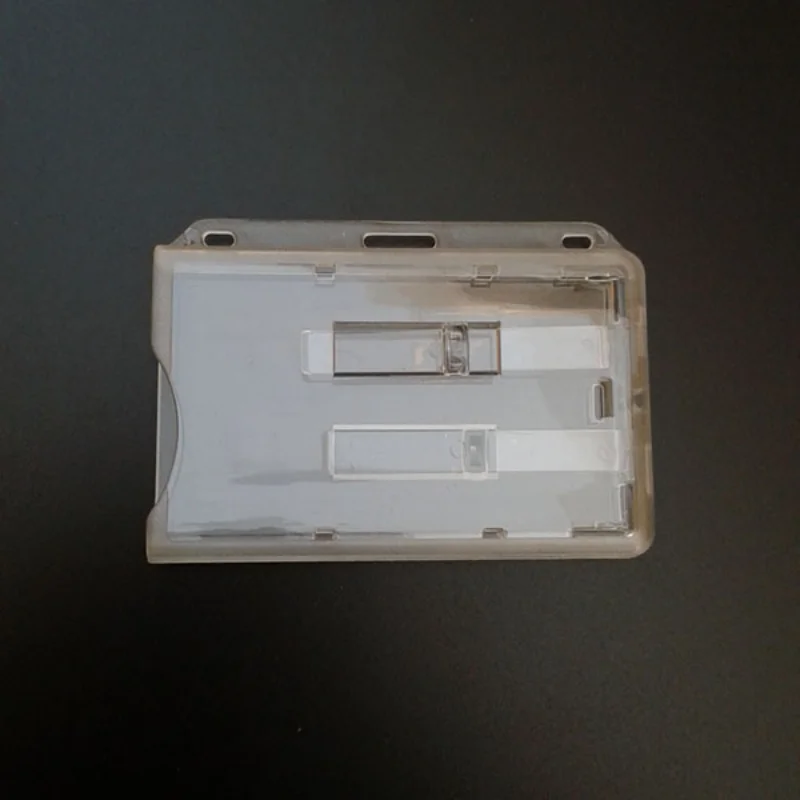 ID Tag Card Holder Double Sided Slot For PC Working Permit Employee Pass Work Card card holder id card case id card holder