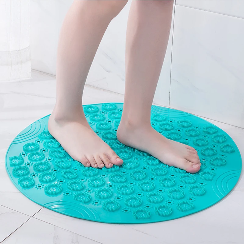 Round Pvc E Bathroom Mat Hydrophobic Suction Cup Mat Bathroom Mage Mat 53 X 53 Cm