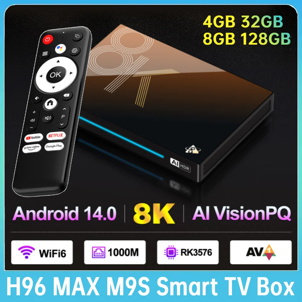 アンドロイドTV BOX H96 MAX M9S 8G/128G H96 Max M9S Smart TV