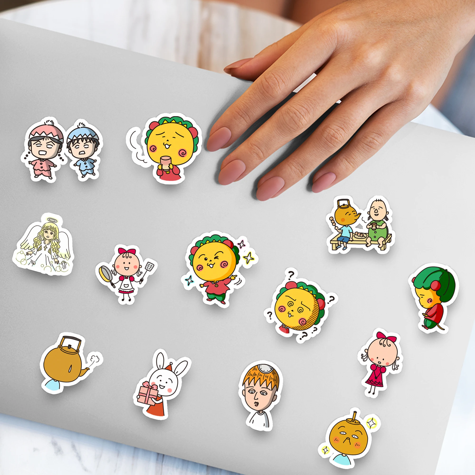 40PCS Cojicoji 스티커 체리 미트볼 애니메이션 주변기기 스티커 문구 장식 데스크탑 벽 책 DIY