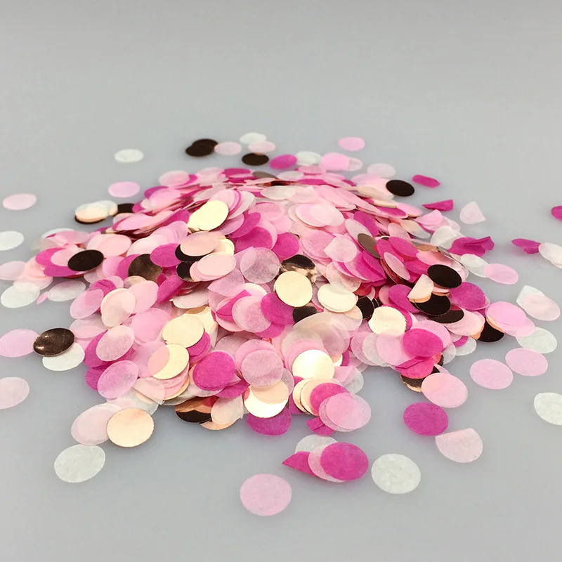 

10g/Pack 1cm Mixed Color Filling Paper Round Confetti Transparent Balloon Party Decoration Wedding