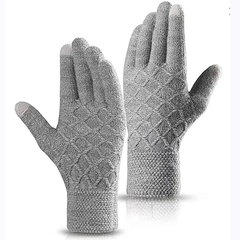 

winter touch screen Gloves Women's gloves Fishing motorcycle gloves accessories black Men's gloves heated hand warmer Knitted