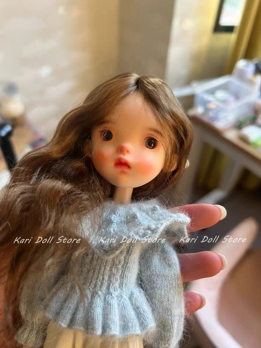 2026 카리 인형 천연 모헤어 헤어 센터파트 숄 가발 랜다즈 랜두두 인형용 16cm 머리둘레