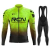 New 2025 Rcn Autumn Cycling Jersey Bib Pants Set Ropa Ciclismo Bicycle MTB Clothing Road Bike Suit Men Long Sleeve Bicicleta Set 6