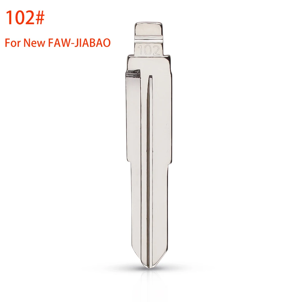 

10pcs/lot #102 Uncut Blank Key Blade NO.102 for New FAW-JIABAO Flip Folding Car Remote Key Blade Replacement Diykey
