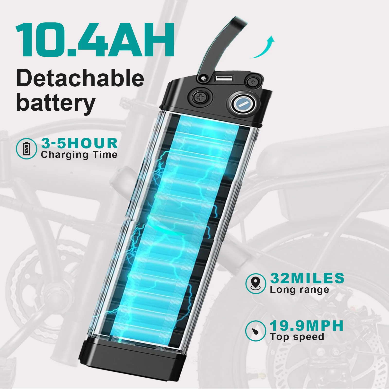 Adult Electric Bike, 20 MPH,560W Motor,48V Removable Battery,14inch Folding Electric Bike,Maximum 32 Miles,1Year Warranty Ebike 3