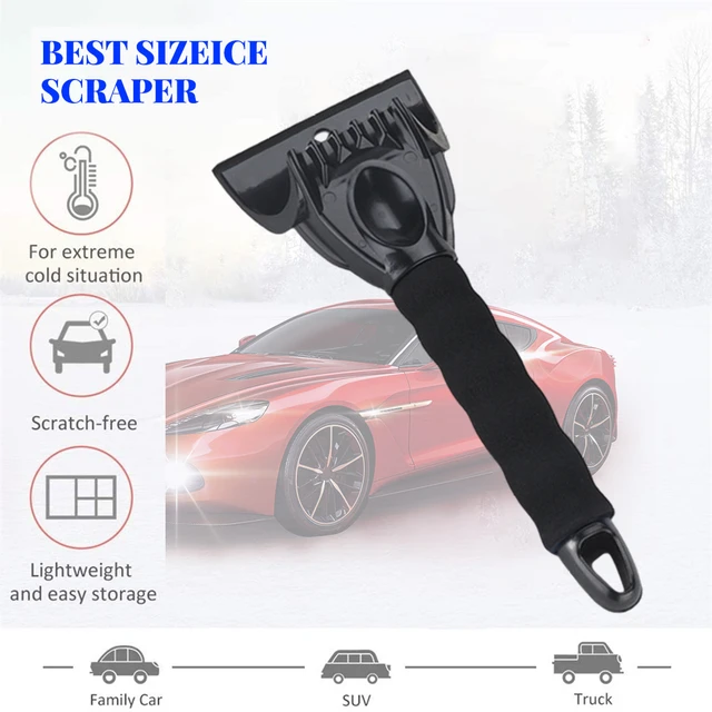 Déneigeur de pare-brise de voiture portable, grattoir sans rayures pour  camions, accessoires de brosse de gel automobile - AliExpress