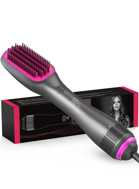イオン-ヘアドライヤーブラシ,3 in 1,ストレートブラシ,ブロワー