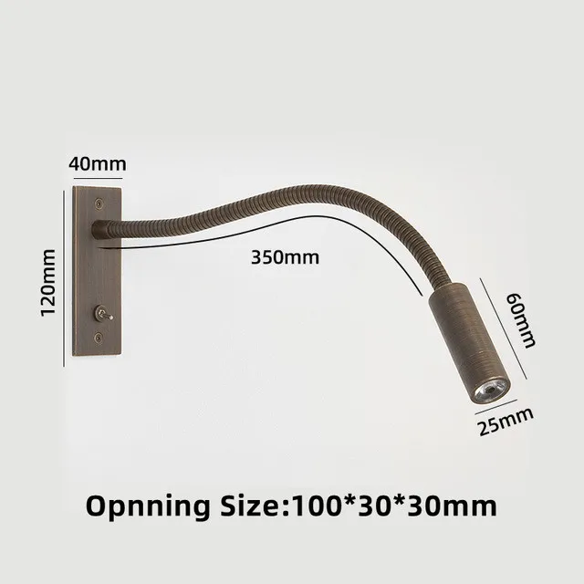 Lampada Da Lettura A LED RXPVUXE Per Testiera - Braccio Flessibile 360°, 3W, 3000K, Touch Control - Foto 8