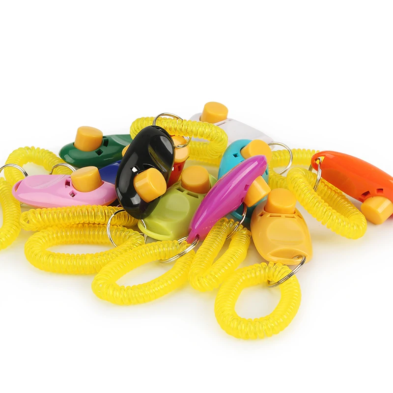 5pcs Pet Trainer Portable Dog Clicker Toys Pet Obedience Tranining Clicke Training Tool Dog Whistle Supplies Colorful