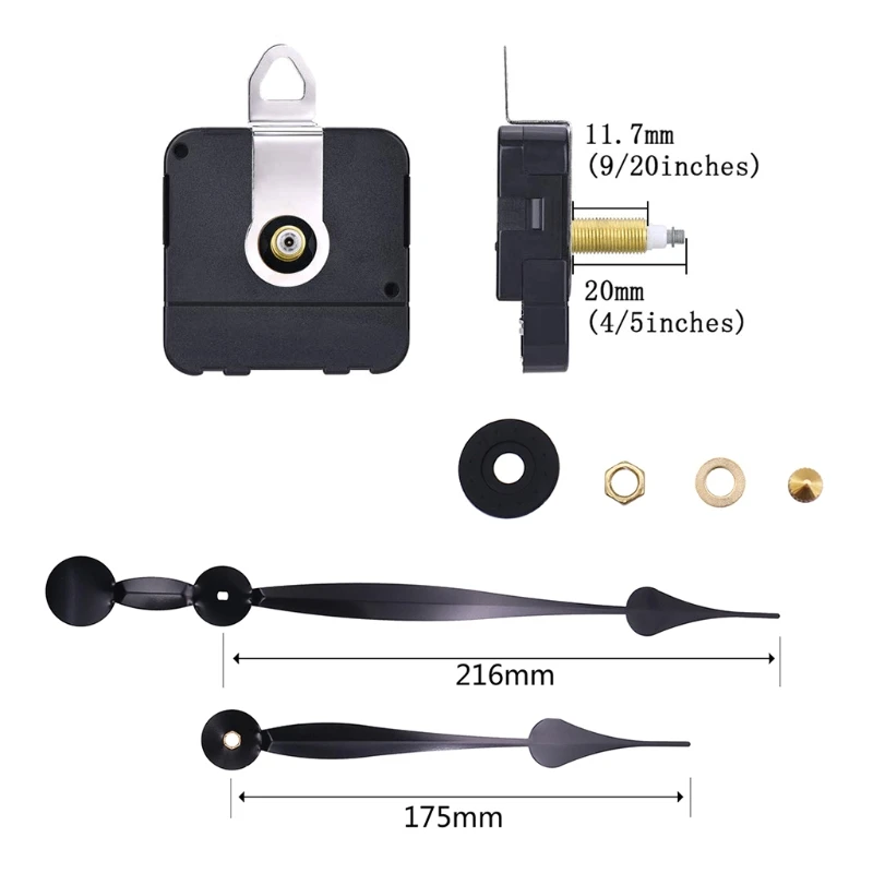 Silent Clock Movement Long and Short Shaft Clock Mechanism Wall Replacement Diy Repair Parts
