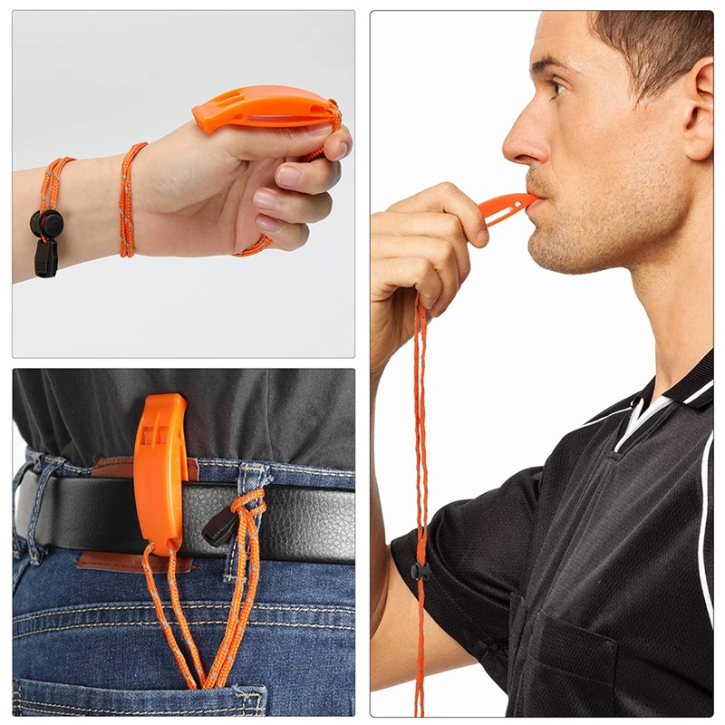 Outdoor Survival Whistle Multifunction Camping Hiking Rescue Emergency Whistle Football Basketball Match Loud 1PCS