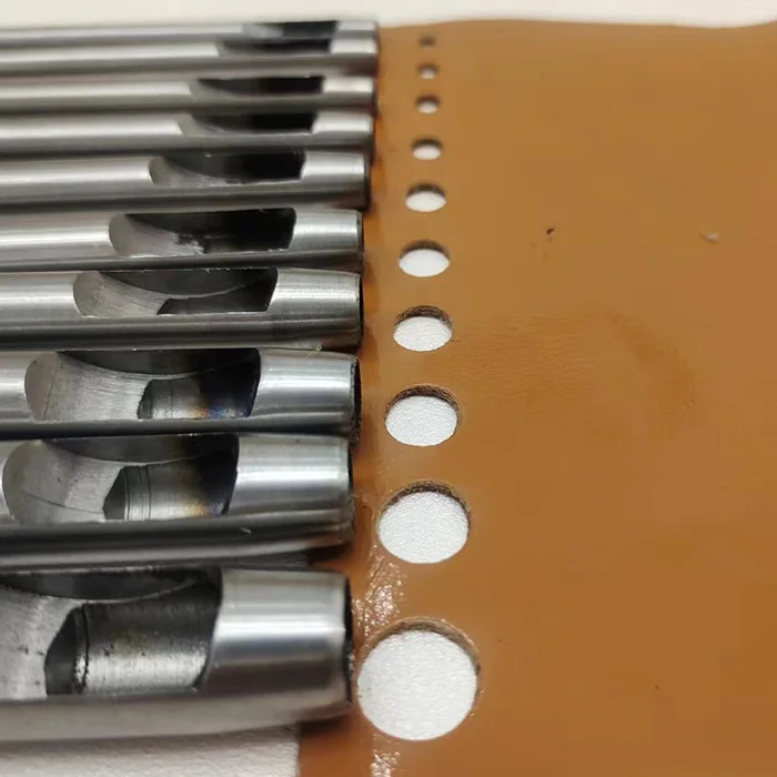 6Pcs/Set leather hole puncher Hollow Round Hole Puncher Clothing Sewing Leathercraft Accessories Drilling Kit