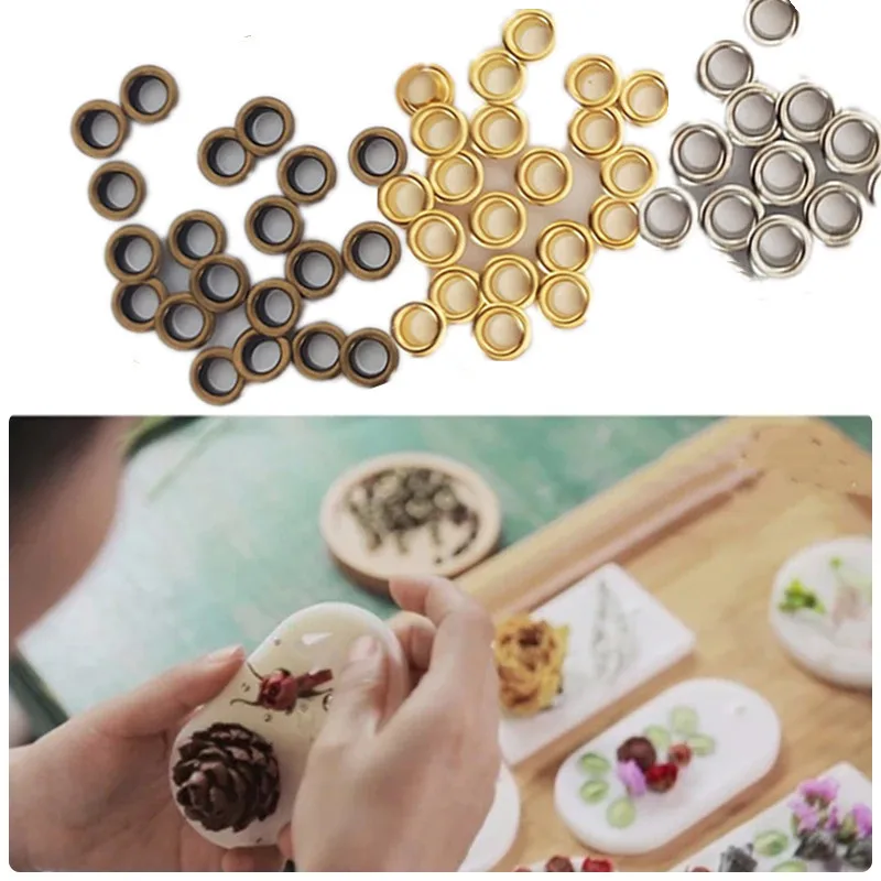 Candle Wax Buttonhole candle making kit candle making supplies 5mm/0.2in Durable Metal Candle Eyelet Grommets DIY Scented Tablets Making Tool Accessories