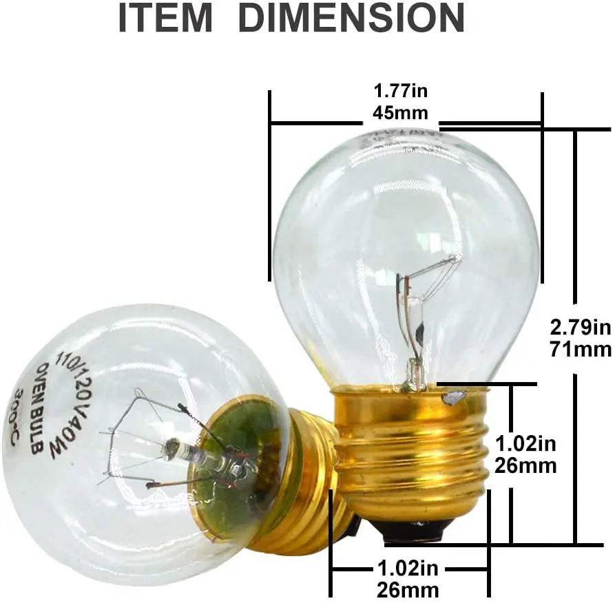 6 PACK G45 Golf Ball Mini Globes Round Light Bulbs 40 Watt E14 E27 ...