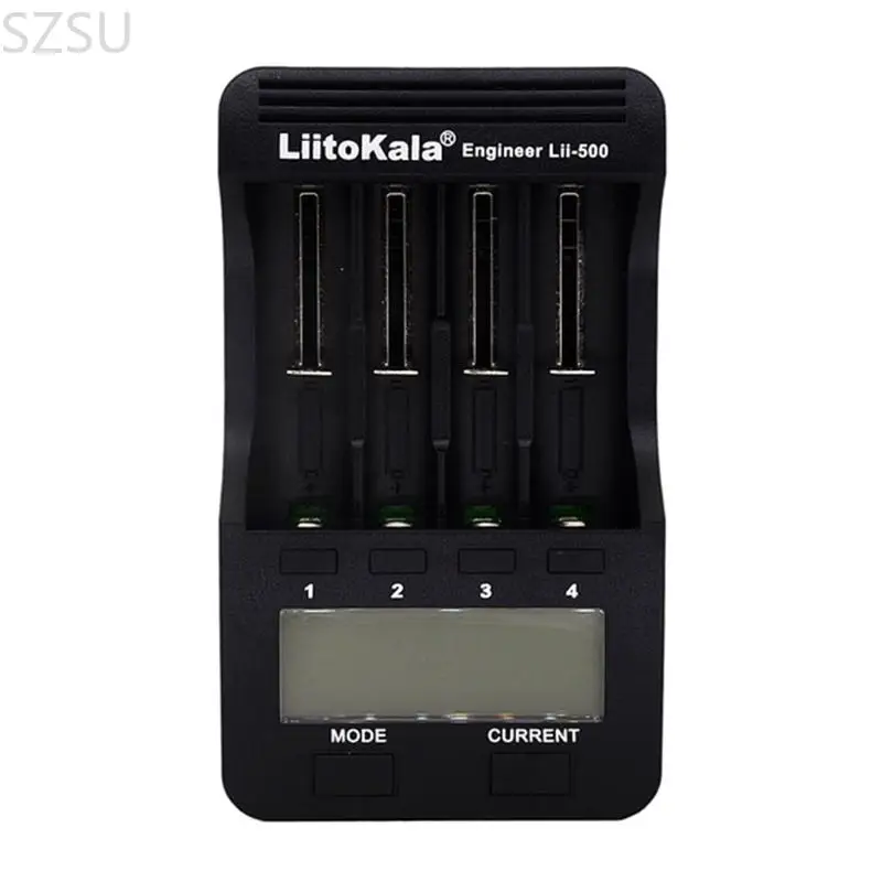 Cargador de Baterías de Litio 18650 26650 14500 4 Canales LCD