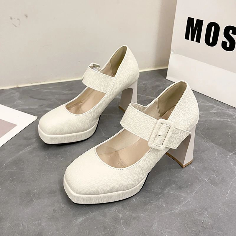 

Classic High Heels Women Pumps Straps Red Black White Heeled Shoe Ladies Party Office Wedding Shoes Female