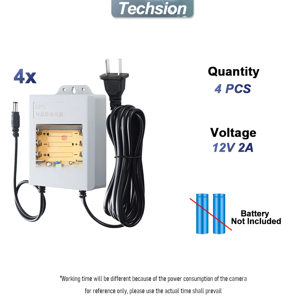 Outdoor CCTV 12V 2A Custom Power Supply System for UPS Monitoring and Power Outage Endurance