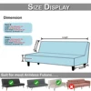 Velvet Armless Sofa Bed Covers Folding Seat Slipcover Modern Futon Stretch Sofa Bed Covers Living Room Elastic Couch Protector 6