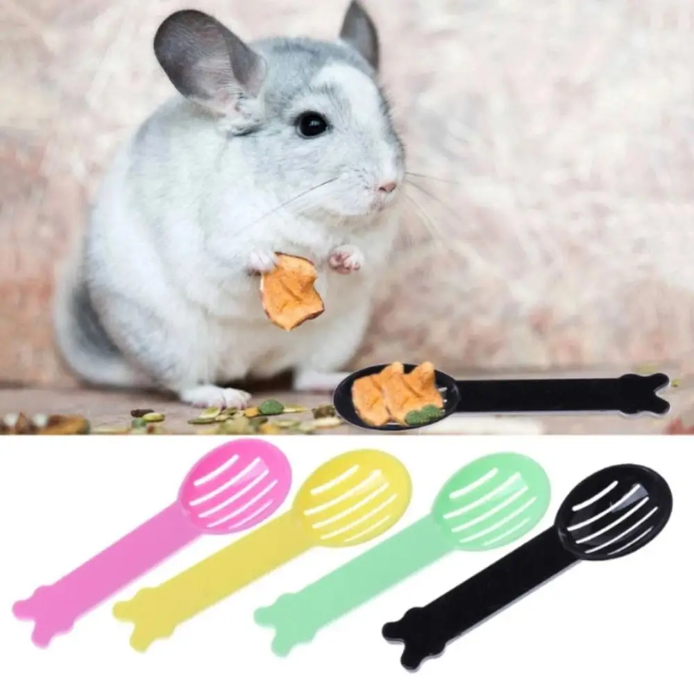 Hamster Sand Scoop Random Color Plastic Pet Bath Spoon Small Animal Litter Shovel Mini Hamster Bathroom Cleaning Shovel