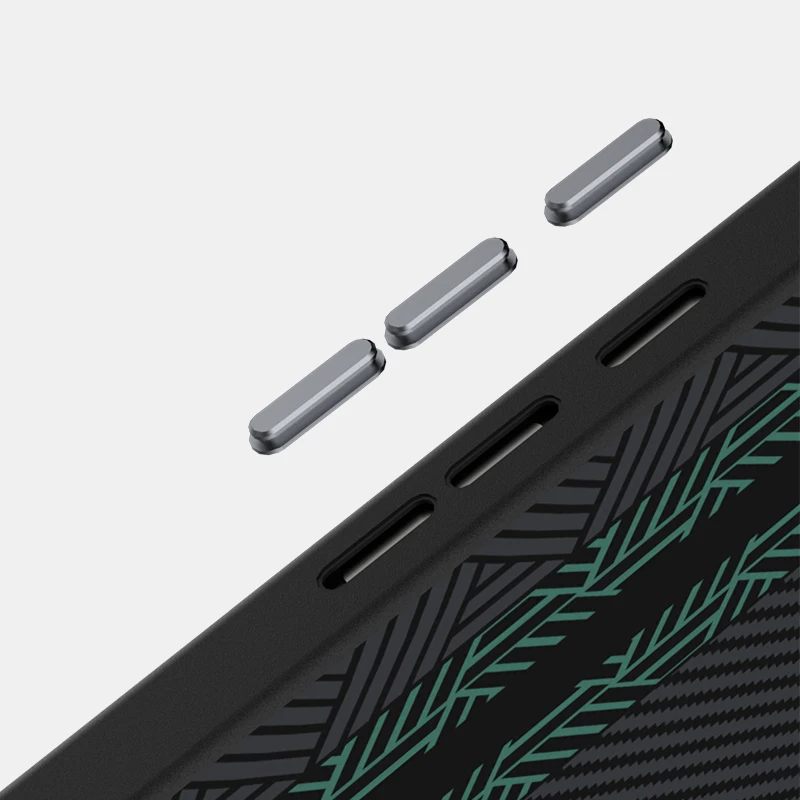 Premium Skin-Friendly Carbon Fiber Magnetic Charging Case with Metal Lens Protection and Anti-Drop Cover