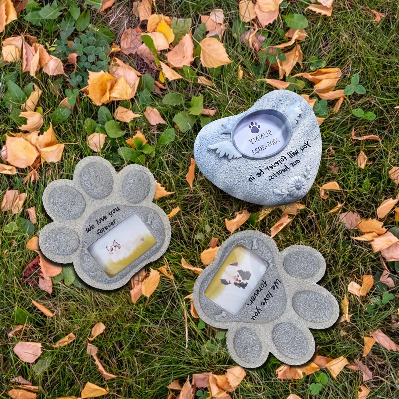 

ReCall Pet Dog Or Cat Memorial Stone Personalized With Photo Dog Or CatGrave Markers In Christmas Ornament Bulbs