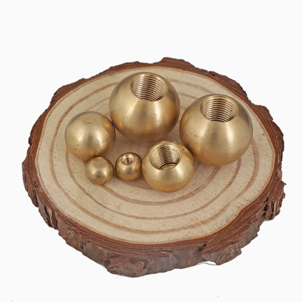 Pure Brass Internal Thread Spherical Nut Bald Head Plug Decorative Screw Cap Lighting Fixture Accessories M6M8M10M12