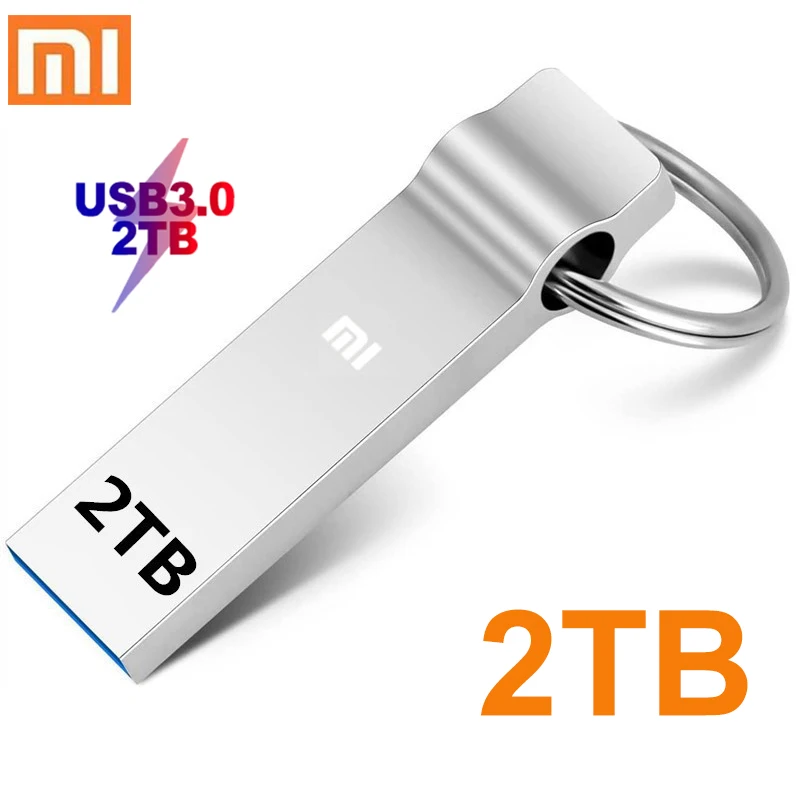 ​Xiaomi 2TB Usb 3.0 Metal Flash Drives High Speed Pendrive 1TB Usb Drive Portable SSD 2TB Memoria Usb Flash Disk TYPE-C Adapter