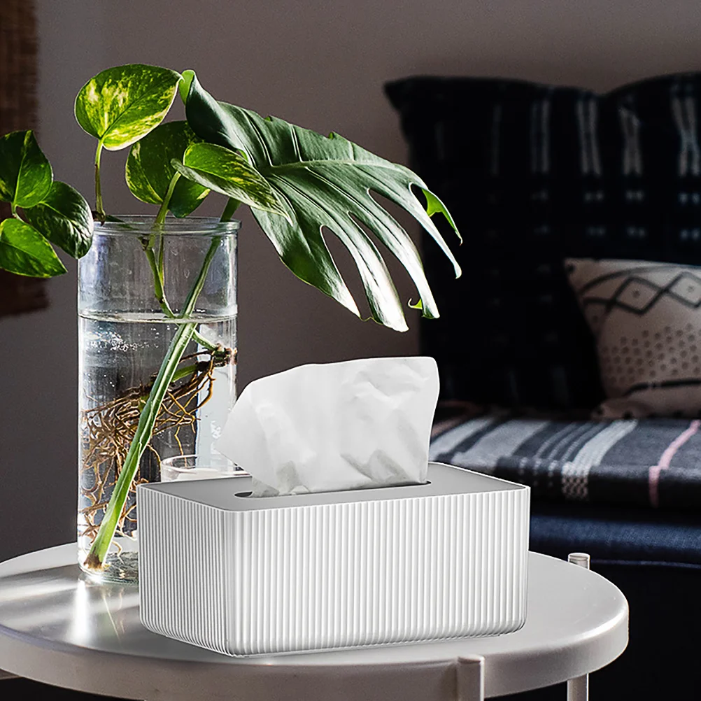 Creative Drawable Lid Tissue Box Lightweight Home Napkin Container Tissue Case For Storage ganizer Pp Material Black Bins Holder 2