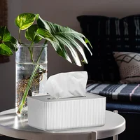 Creative Drawable Lid Tissue Box Lightweight Home Napkin Container Tissue Case For Storage ganizer Pp Material Black Bins Holder 2