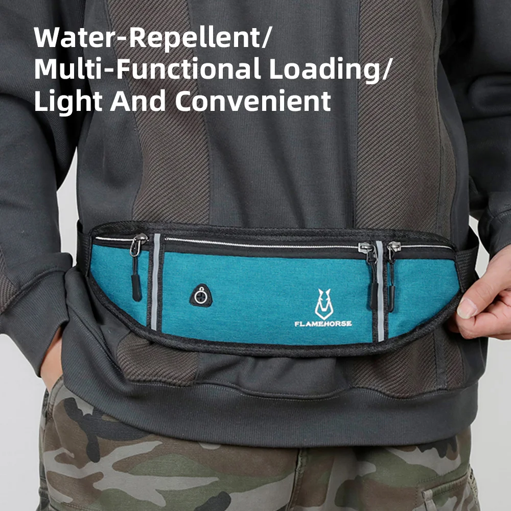 Sports Waist Bag for Men Women Phone Holder Belt with Headphone Hole Waterproof Running Pouch Adjustable Waist Packs for Gym