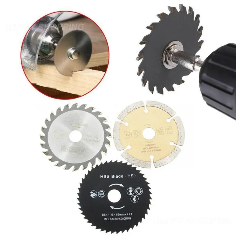 

Mini Circular Saw Blade Set 85mm Cutting Tool Saw Blades Cutting Disc For Wood/Metal/Plastic HSS Saw Blade Fast Cutting