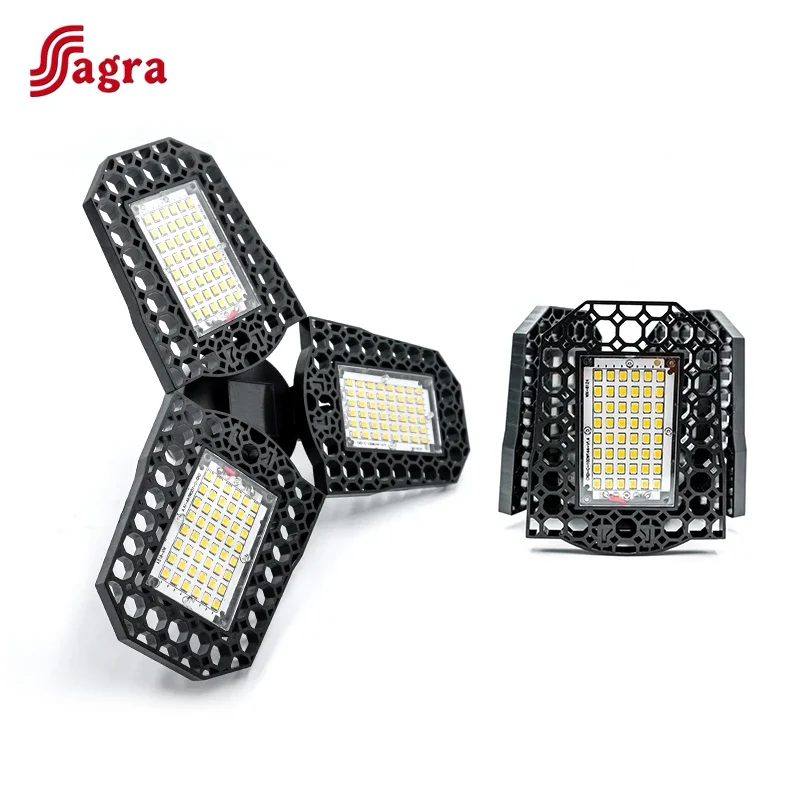 Garage Lights LED 40W 60W 80W Deformable 110V 220V Adjustable Angle For Workshop