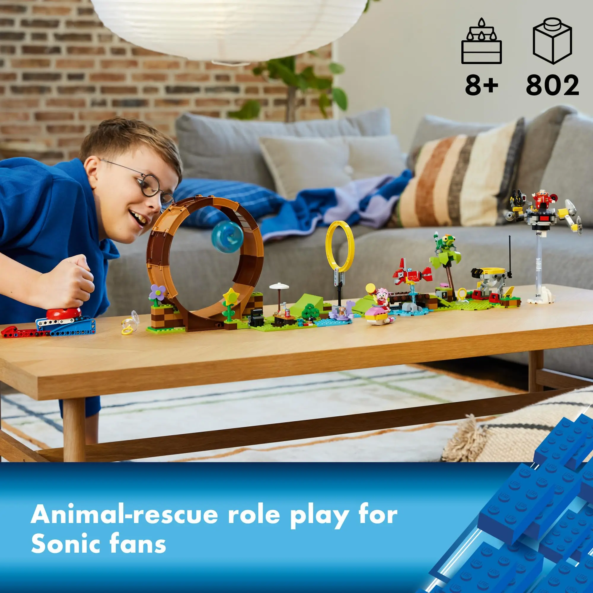 LEGO Sonic kirpi Sonic yeşil tepe bölge döngü meydan okuma 9 Sonic