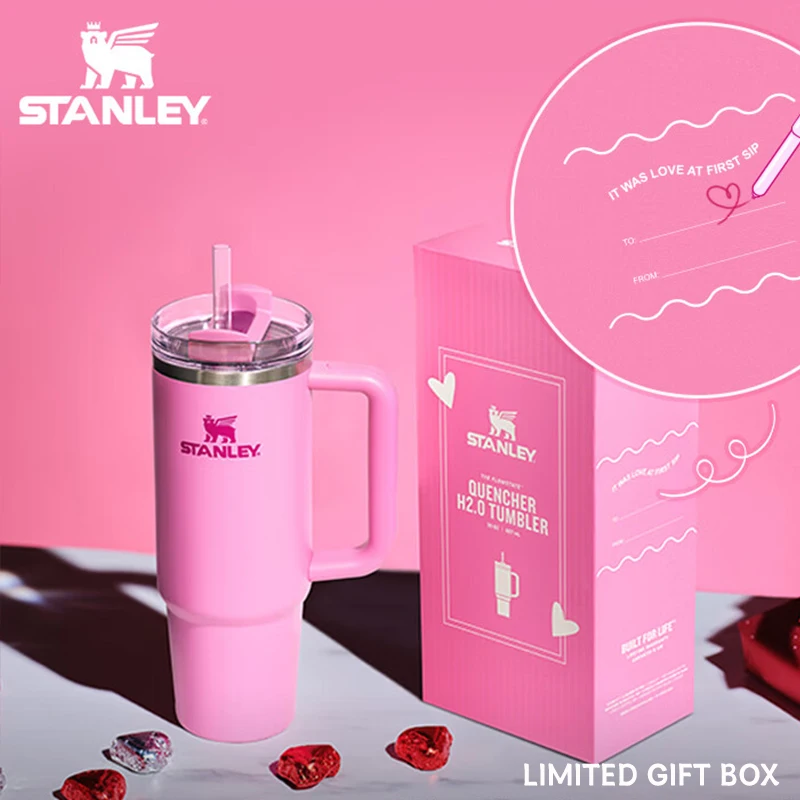 2024 Stanley Quencher H2.0 ÷ο Ʈ Һ, 30oz, 40oz, ܿ Ŀ , η ƿ  ӱ,  ܿ