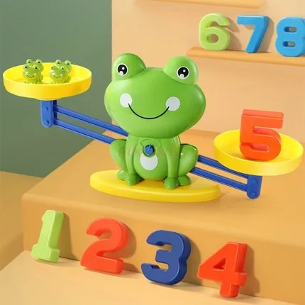 

Children's frog balance scale toy logical thinking training number learning number baby parent-child interactive puzzle game