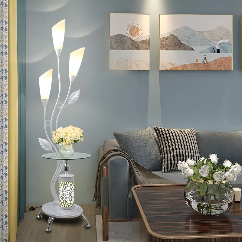 E27 Nordic Modern Floor Lamp LED Flower Tea Table Floor Lamps for