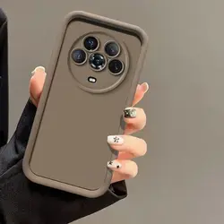 Premium Silicone Soft TPU Black Case for Honor Magic4 Pro (Tyjt brown)