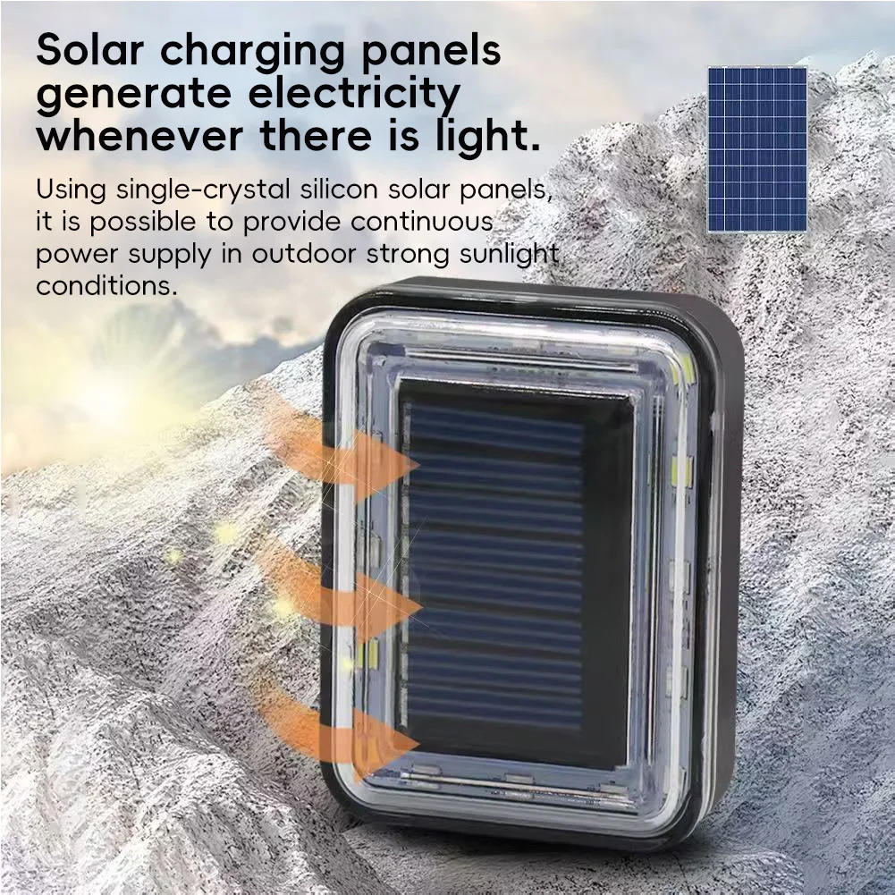 Solar Bicycle Tail Light Colorful Bicycle Rear Lamp Type-C Charging Bike Warning Taillight Cycling Accessories Easy to Install