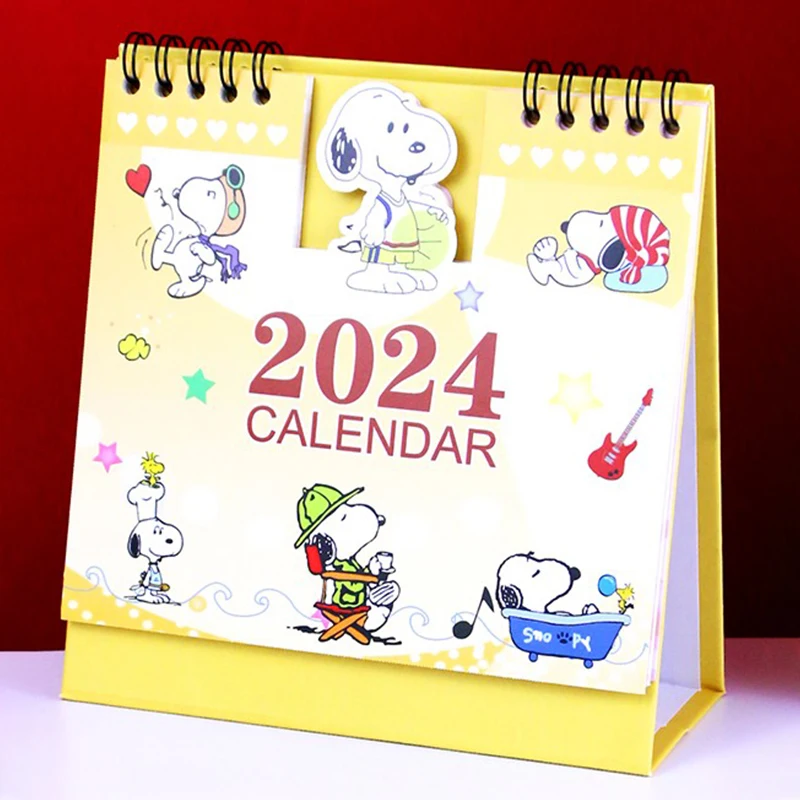 Anime Calendário de Parede com Fundo Dos Desenhos Animados, Snoopy,  Decoração, Papelaria, Escola, Material de Escritório, 2024 - AliExpress