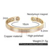 Vinterly Pure Copper Bracelets Magnetic Therapy Arthritis Lines Adjustable High Magnet Open Cuff 8mm Bangles Resizable Jewelry 6
