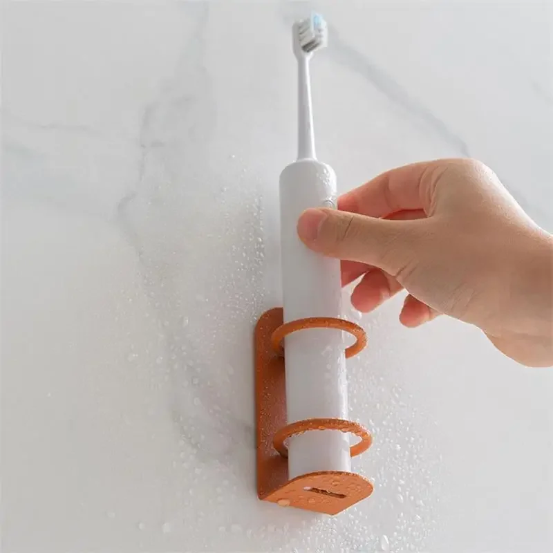 Wall-Mounted Electric Toothbrush Holder Punch-Free Razor Storage Shelf Toothbrush Organizer Bathroom Accessories toothbrush holder bathroom storage rack
