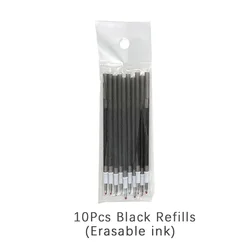 Vibrant Erasable Gel Pen Set with Washable Handle (10pcs black refills)