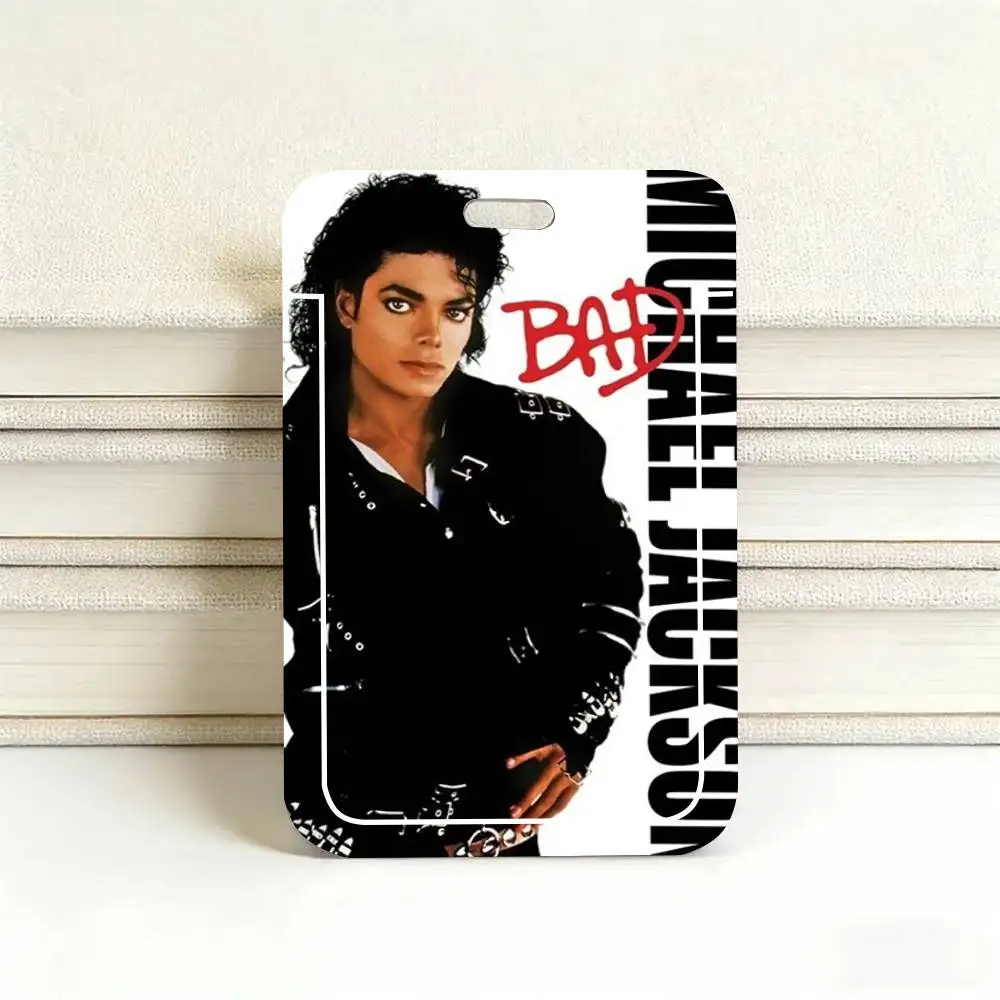 M-Michael J-Jackson 포켓 끈 카드 홀더 학생증 홀더 넥밴드 카드 홀더 출입 통제