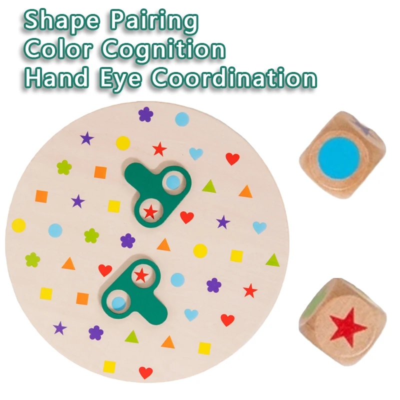 Children Shape Matching Montessori Toys Color Cognition Hand-eye Coordination Logical Thinking Training Interactive Board Games 3