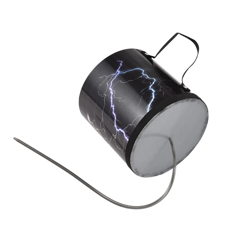 6 Inch Spring Drum Thunder Drum Sound Effect Instrument Wooden Portable Thunder Tube Sound Maker Simulation