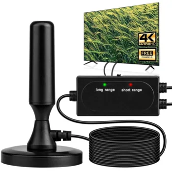 Antenna TV Digitale 4K 1080P per Interni/Esterni con Amplificatore per Camper, Campeggio, Casa, ATSC DVB-T2 Smart TV