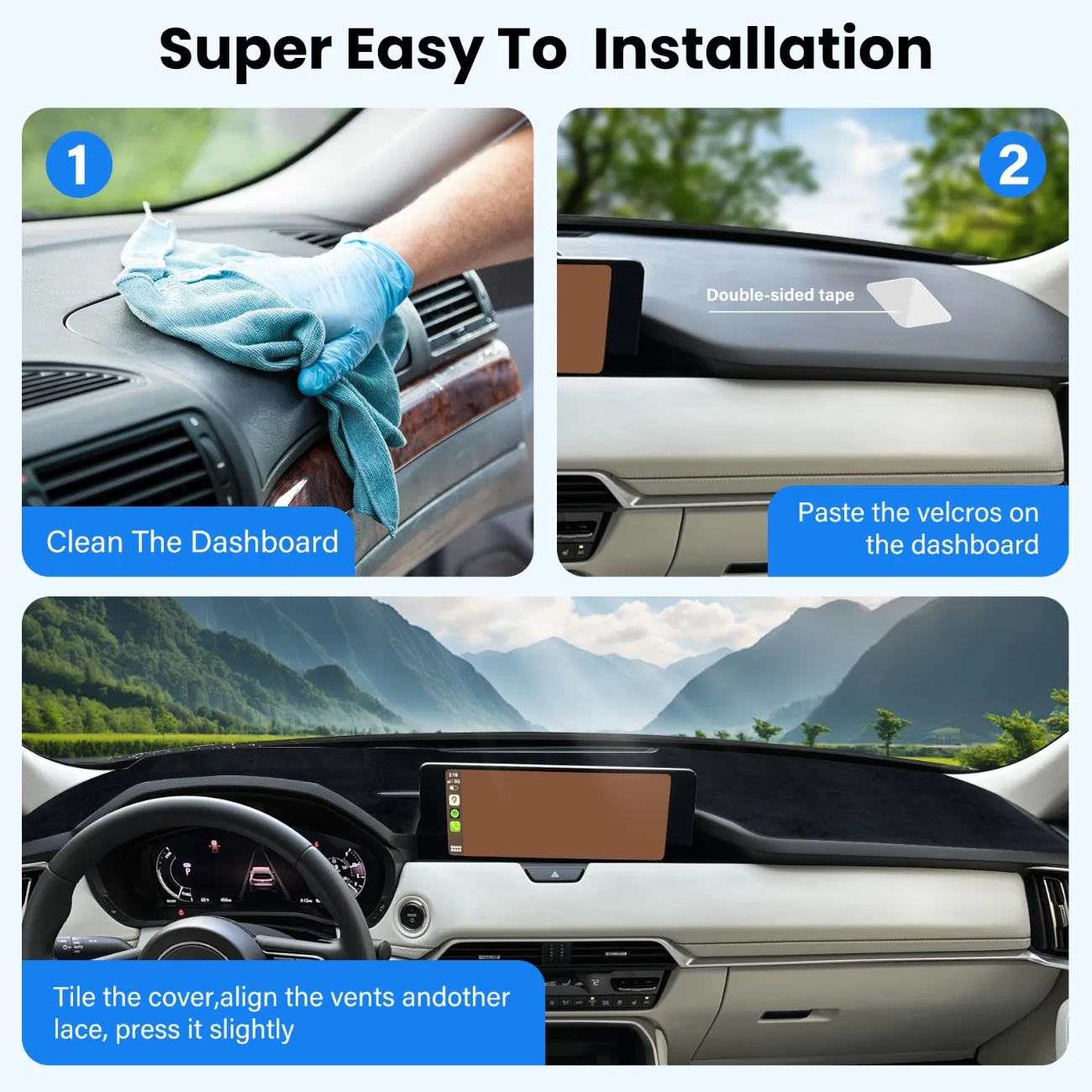 마쓰다 CX-90 CX90 2024 2025 2026용 대시보드 커버 매트, 액세서리, 대시보드 커버, 대시 매트, 햇빛 가리개, UV 차단, 인테리어