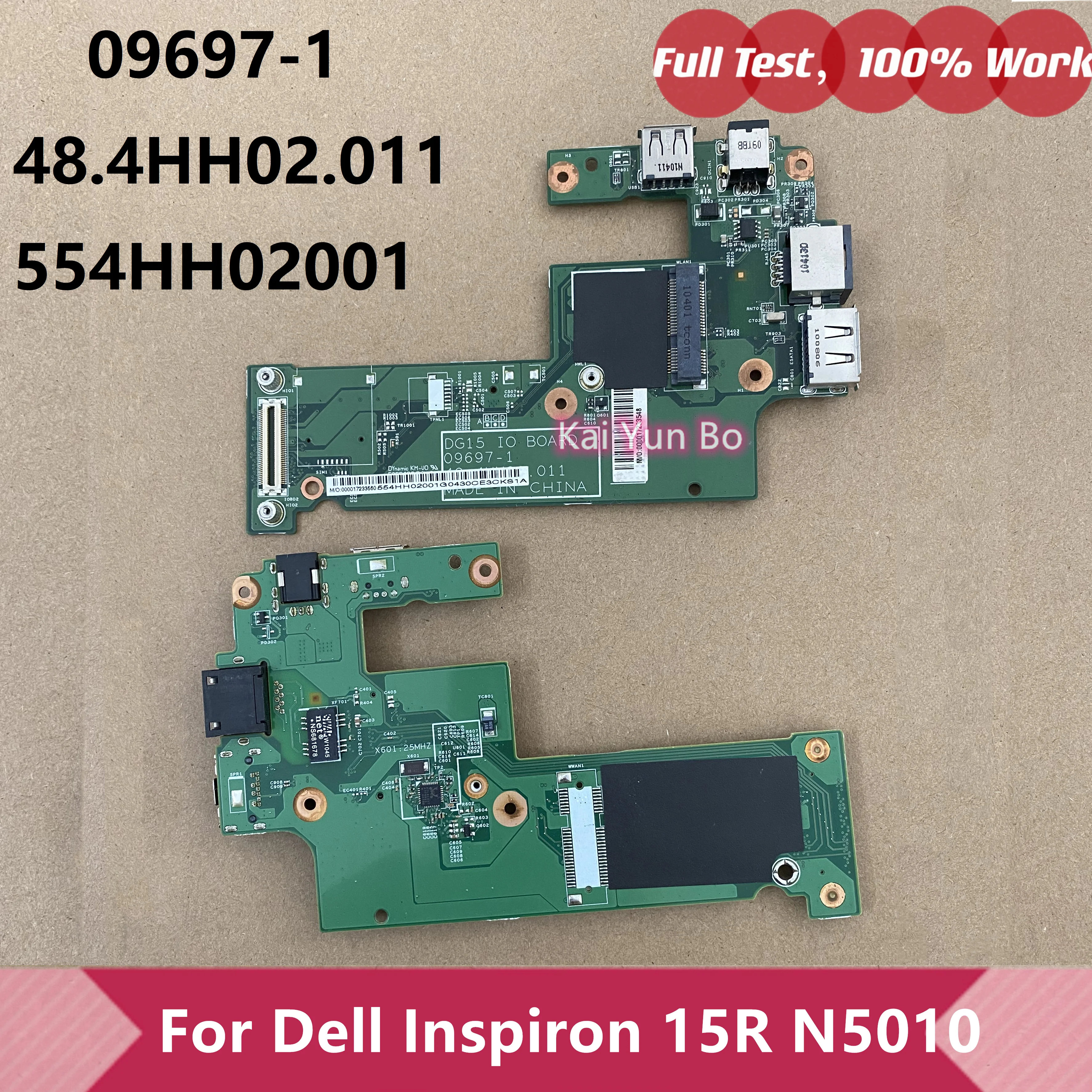

For Dell Inspiron 15R N5010 Laptop IO USB DC Jack DC-IN Power Adapter WLAN Network card Board DG15 IO 09697-1 48.4HH02.011