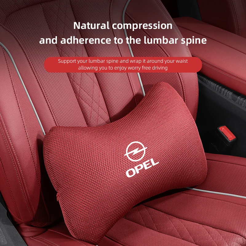 Car Seat Neck Headrest Waist Cushioning Ice Silk Pillow For Opel Astra Grandland Corsa Mokka Frontera Insignia Zafira Vivaro